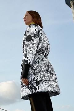 Chamarras Canada Goose Mujer Outlet - Metron Chaqueta De Plumas Negros Blancos OG2503896